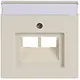 Busch-Jaeger 1803-02-82 centraalplaat RJ45 wandcontactdoos 2-voudig creme