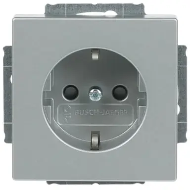 Busch-Jaeger 20 EUCKS-83 wandcontactdoos randaarde kindveilig Future Linear aluzilver mat