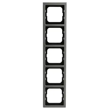 Busch-Jaeger 1725-866K afdekraam 5-voudig Pure Stainless Steel