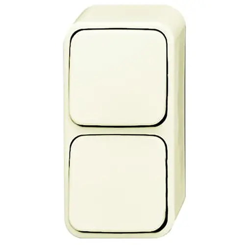 Busch-Jaeger 2601/6/2601/6 AP wissel/wisselschakelaar opbouw AP plus creme