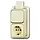 Busch-Jaeger 2601/5/2300 EAPJ combinatie serieschakelaar/wandcontactdoos met randaarde K/P-25 opbouw AP plus creme