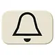 Busch-Jaeger 2525 KI-10 impulsdrukker nalichtend symbool bel opbouw AP plus crem