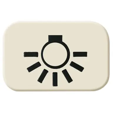 Busch-Jaeger 2525 LI-10 impulsdrukker nalichtend symbool licht opbouw AP plus creme