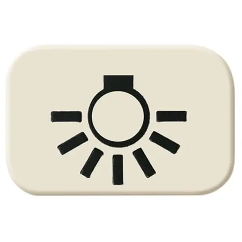 Busch-Jaeger 2525 LI-10 impulsdrukker nalichtend symbool licht opbouw AP plus creme