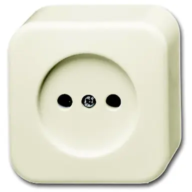 Busch-Jaeger 2300 AP/11-503 wandcontactdoos zonder randaarde opbouw AP plus creme