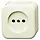 Busch-Jaeger 2300 AP/11-503 wandcontactdoos zonder randaarde opbouw AP plus creme