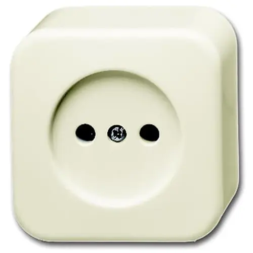 Busch-Jaeger 2300 AP/11-503 wandcontactdoos zonder randaarde opbouw AP plus creme
