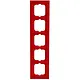 Busch-Jaeger 1725-287 afdekraam 5-voudig Axcent rood
