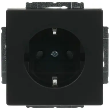 Busch-Jaeger 20 EUCRB-885 wandcontactdoos randaarde kindveilig Future Linear zwart mat