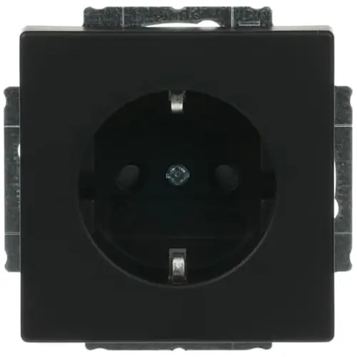 Busch-Jaeger 20 EUCRB-885 wandcontactdoos randaarde kindveilig Future Linear zwart mat