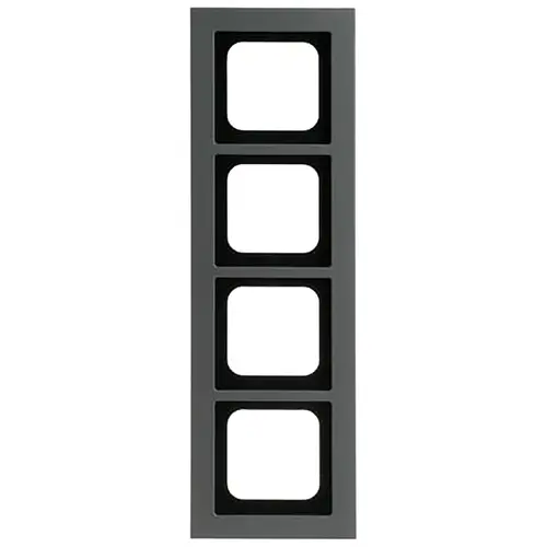 Busch-Jaeger 1724-270 afdekraam 4-voudig Axcent platin