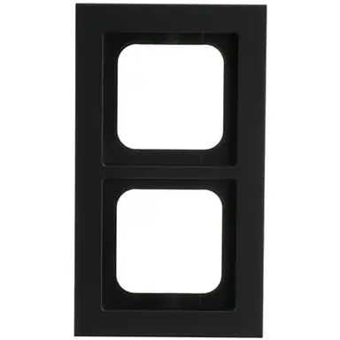 Busch-Jaeger 1722-275 afdekraam 2-voudig Axcent zwart mat