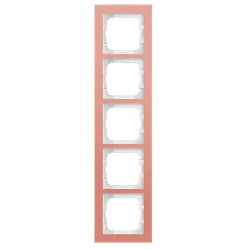 Busch-Jaeger 1725-227 afdekraam 5-voudig Axcent glas koraal