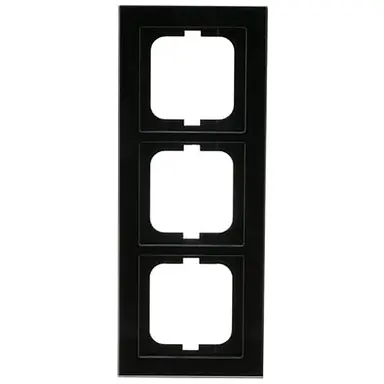 Busch-Jaeger 1723-245 afdekraam 3-voudig Axcent glas zwart