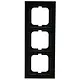 Busch-Jaeger 1723-245 afdekraam 3-voudig Axcent glas zwart