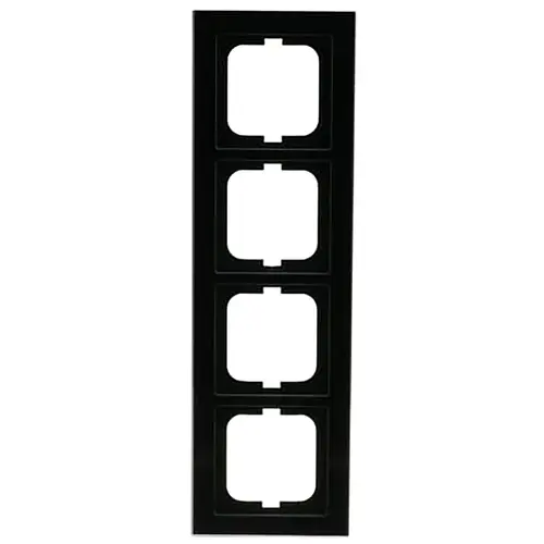 Busch-Jaeger 1724-245 afdekraam 4-voudig Axcent glas zwart