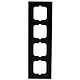 Busch-Jaeger 1724-245 afdekraam 4-voudig Axcent glas zwart