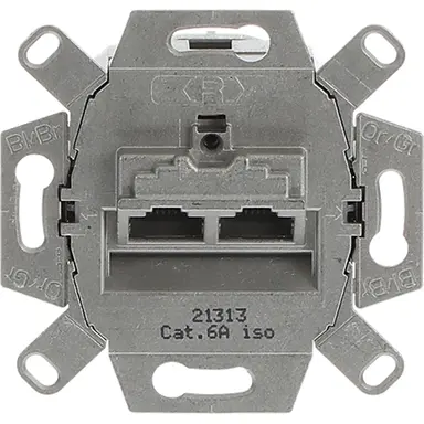 Busch-Jaeger 0218/12-101 RJ45 data wandcontactdoos CAT6A 2-voudig