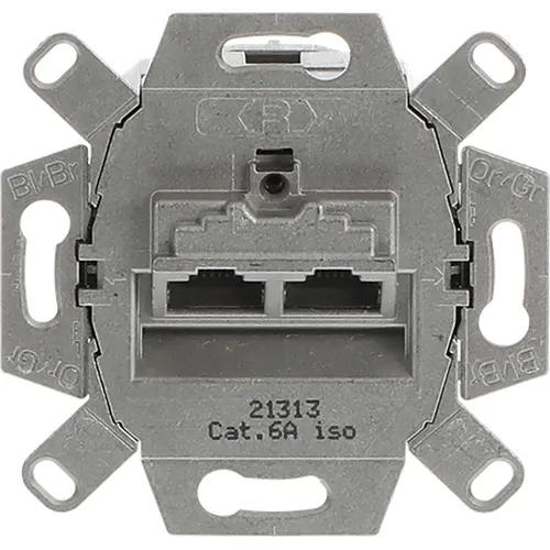 Busch-Jaeger 0218/12-101 RJ45 data wandcontactdoos CAT6A 2-voudig