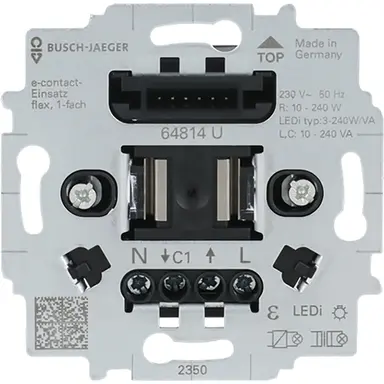 Busch-Jaeger 64814 U e-contactsokkel flex 1-voudig
