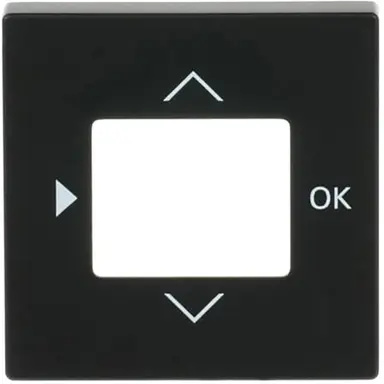 Busch-Jaeger 6435-885 centraalplaat voor timer en thermostaat zwart mat