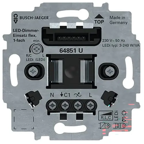 Busch-Jaeger 64851 U LED-dimmersokkel flex 1-voudig