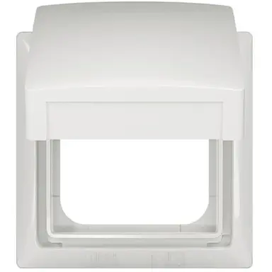 Busch-Jaeger 2518-WD-914 afdekraam met klapdeksel Balance SI wit glans