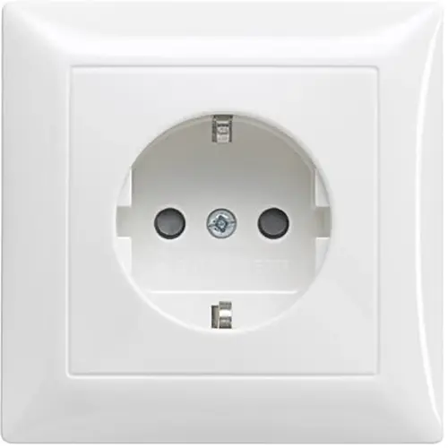 Busch-Jaeger 20 EUJB-914 wandcontactdoos randaarde kindveilig voor afzonderlijke montage Balance SI wit glans