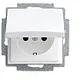 Busch-Jaeger 20 EUKR-914 wandcontactdoos randaarde met klapdeksel Balance SI wit glans