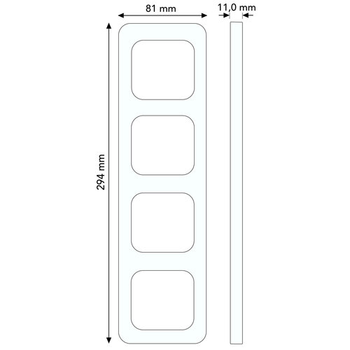 Busch-Jaeger 2514-214 afdekraam 4-voudig Reflex SI
