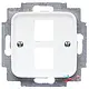 Busch-Jaeger 2561-02-214 centraalplaat + draagring 2x modular jack Reflex SI