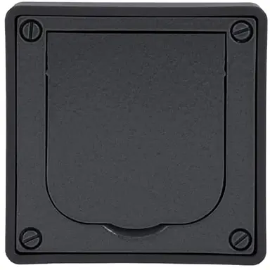 Busch-Jaeger 1705 U-101 inbouwbehuizing leeg met klapdeksel 86 x 86 x 58 mm voor wandmontage