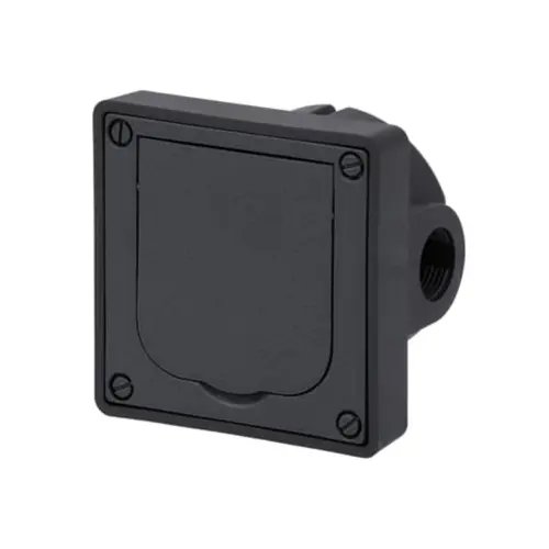 Busch-Jaeger 1705 U-101 inbouwbehuizing leeg met klapdeksel 86 x 86 x 58 mm voor wandmontage