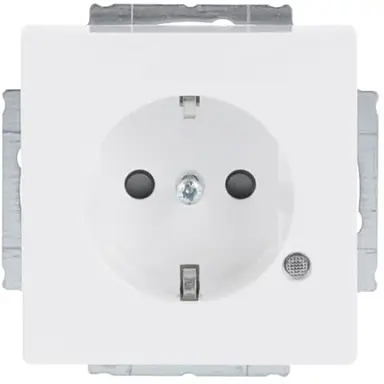 Busch-Jaeger 20 EUCBL-84 wandcontactdoos randaarde met LED Future Linear studiowit glans