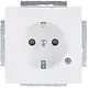 Busch-Jaeger 20 EUCBL-84 wandcontactdoos randaarde met LED Future Linear studiowit glans