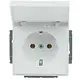 Busch-Jaeger 20 EUK-84 wandcontactdoos randaarde met klapdeksel Future Linear studiowit glans