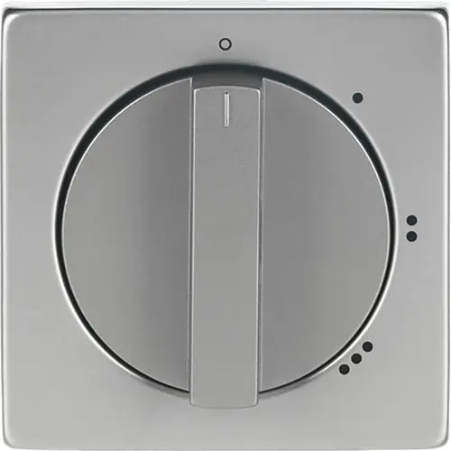 Busch-Jaeger 2542 DR/01-866 draaiknop driestandenschakelaar met nul Pure Stainless Steel