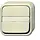 Busch-Jaeger 2601/6 NAP/11-503 wisselschakelaar met tekstvlak opbouw AP plus creme
