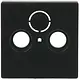 Busch-Jaeger 1743-885 centraalplaat antenne / COAX wandcontactdoos Future Linear zwart mat
