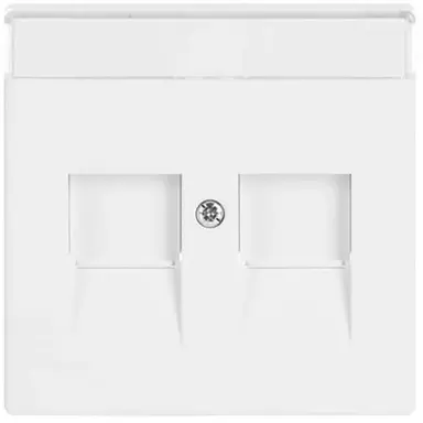 Busch-Jaeger 1800-884 centraalplaat modular jack 2-voudig studiowit ma