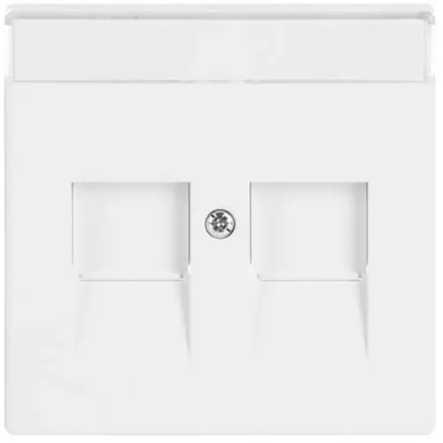 Busch-Jaeger 1800-884 centraalplaat modular jack 2-voudig studiowit ma