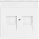 Busch-Jaeger 1800-884 centraalplaat modular jack 2-voudig studiowit ma