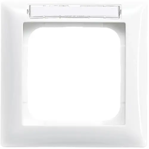 Busch-Jaeger 1721 NS-914 afdekraam met tekstkader 1-voudig Balance SI wit glans