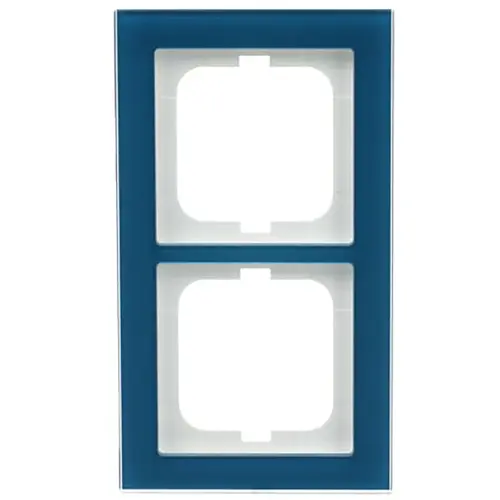 Busch-Jaeger 1722-228 afdekraam 2-voudig Axcent glas oceaan