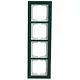 Busch-Jaeger 1724-226 afdekraam 4-voudig Axcent glas avocado