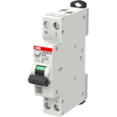 ABB DSN201E B16 A30 aardlekautomaat 1P+N 16A 30mA B-karakteristiek 6kA