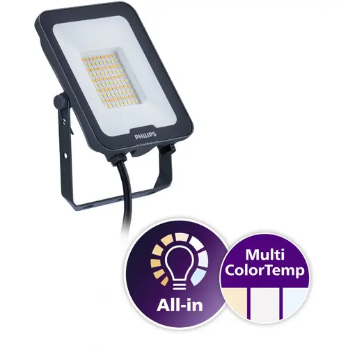 Philips 8720169736047 schijnwerper LED 50 Watt 3000-6500K 5500-6000lm IP65 grijs