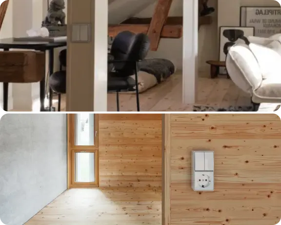 Busch-Jaeger Balance AP opbouw schakelmateriaal in sfeerbeelden