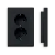 Gira 2731005 wandcontactdoos 2-voudig randaarde verhoogde aanraakbeveiliging voor enkele inbouwdoos Systeem 55 zwart mat