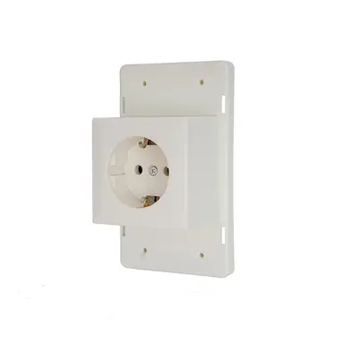 Power 2071 000 deksel met 1-voudige randaarde contactdoos voor universele lasdoos